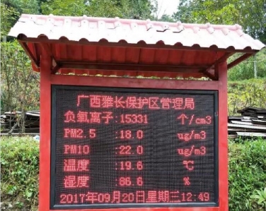 景區生（shēng）態負氧離子環境監（jiān）測方案