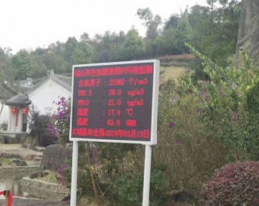 瑞山養生旅遊度假村負氧離子（zǐ）環境監（jiān）測係統設備案例