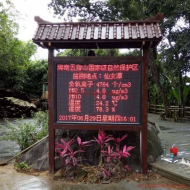 城市（shì）濕地公園空（kōng）氣質量監測係統（tǒng）設備_負氧離子監測係統設備（bèi）