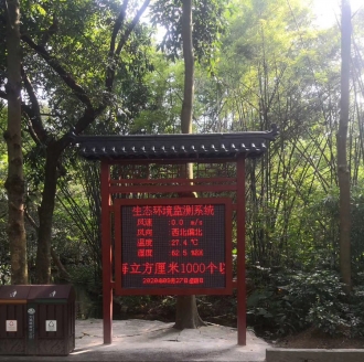 廣東省東莞大屏嶂森林公（gōng）園（yuán）-負氧離子在線監測係統